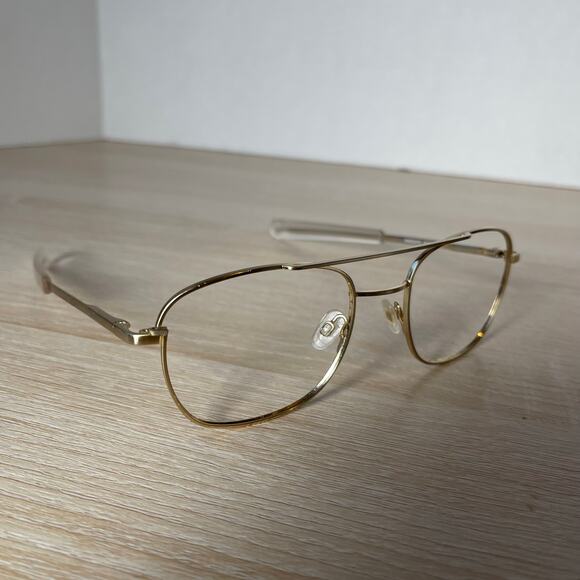 Randolph Engineering B140 FGN Sunglasses Polished Gold Frames Only 55-21 - Picture 1 of 8
